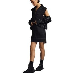 Anthropologie 1X Daily Practice Meru Zip-Front Mini Dress